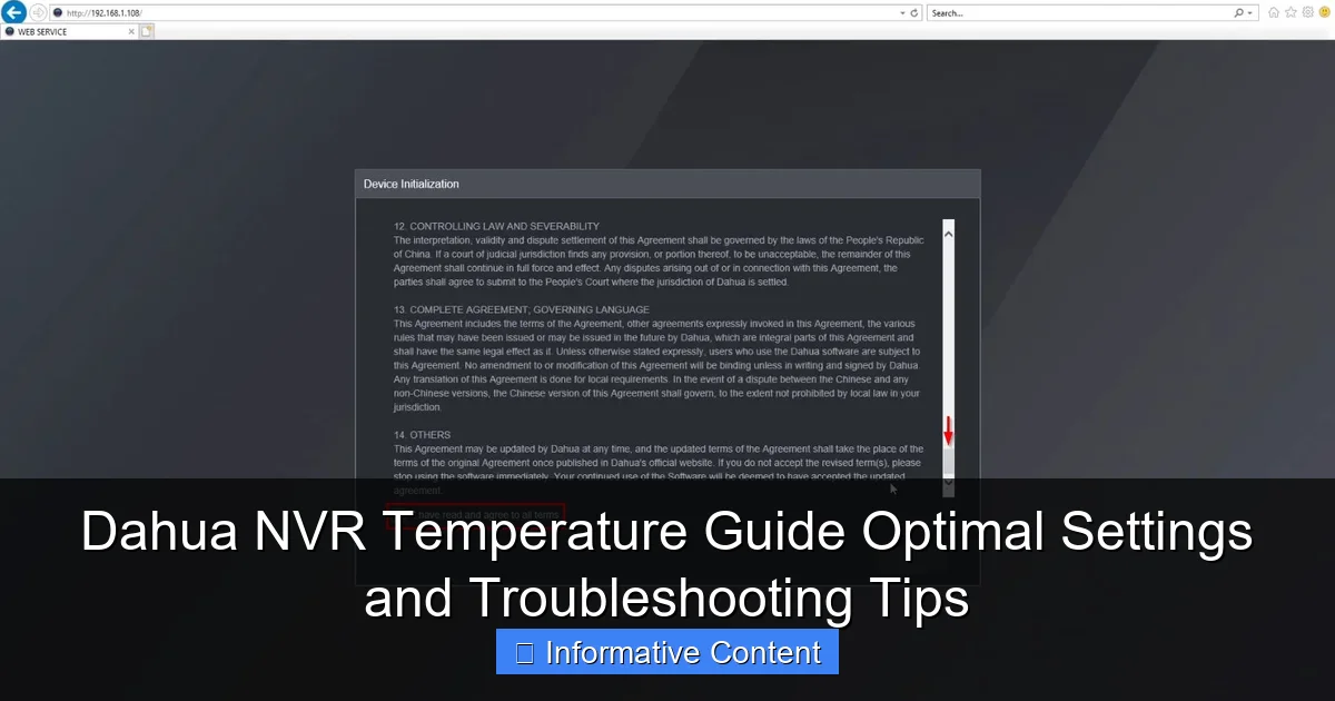 Dahua NVR Temperature Guide Optimal Settings and Troubleshooting Tips