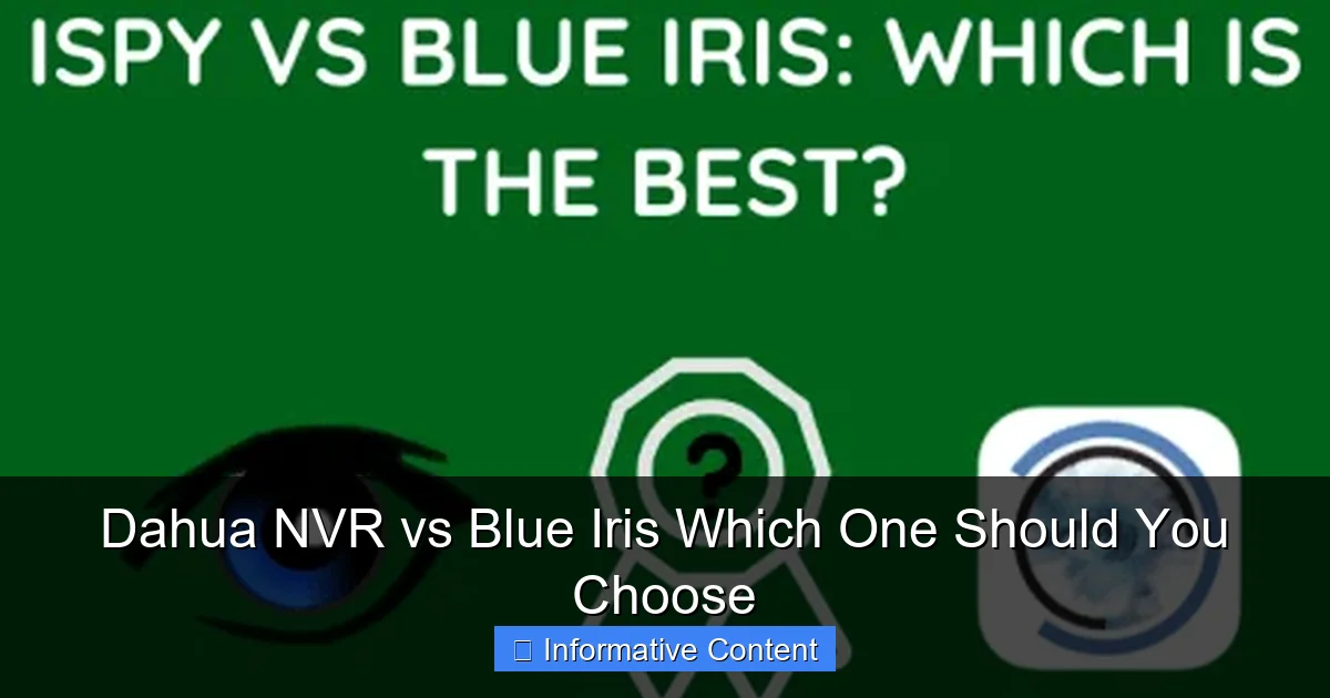 Dahua NVR vs Blue Iris Which One Should You Choose