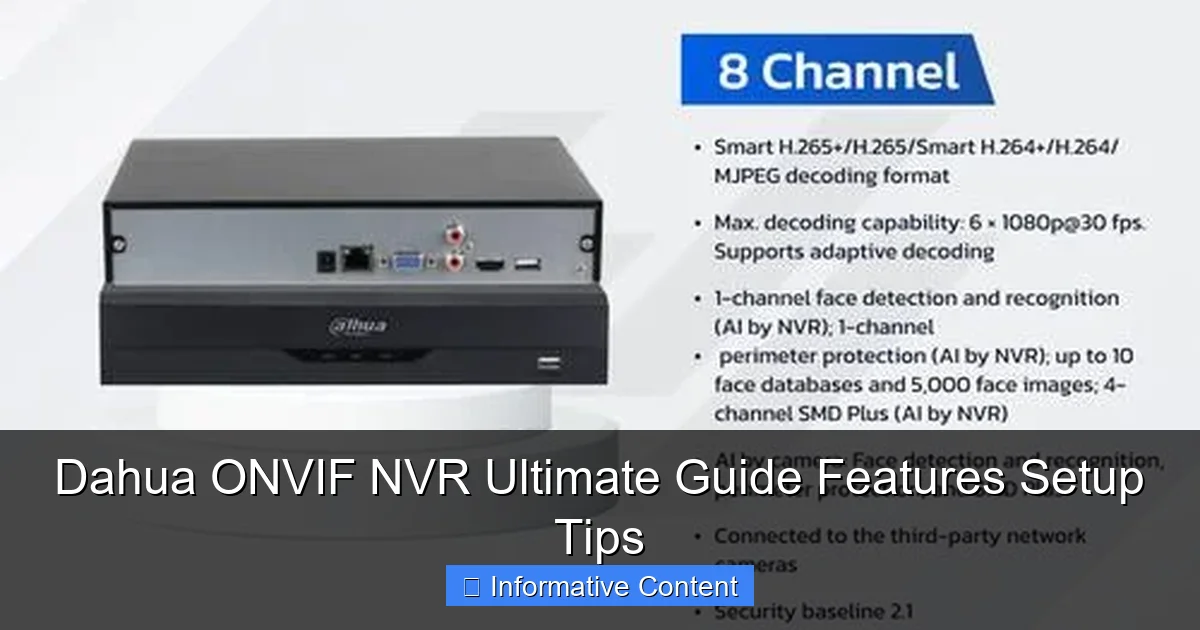 Dahua ONVIF NVR Ultimate Guide Features Setup Tips