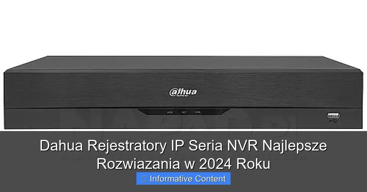 Dahua Rejestratory IP Seria NVR Najlepsze Rozwiazania w 2024 Roku
