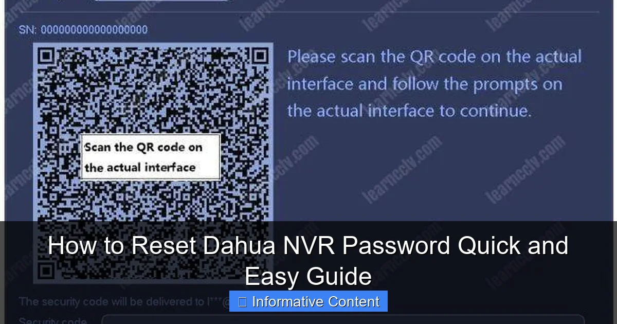 How to Reset Dahua NVR Password Quick and Easy Guide