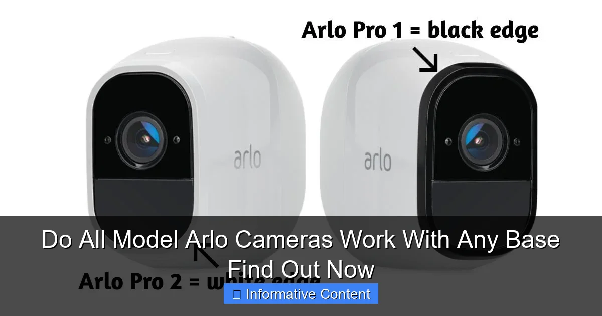Do All Model Arlo Cameras Work With Any Base Find Out Now