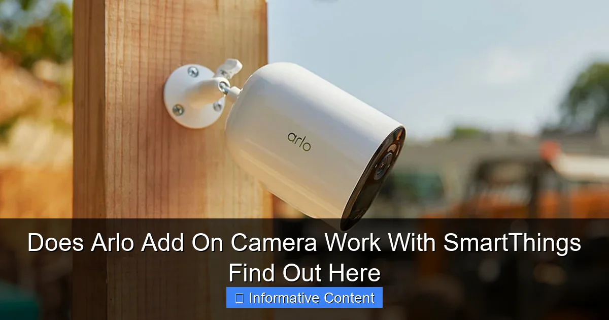 Does Arlo Add On Camera Work With SmartThings Find Out Here