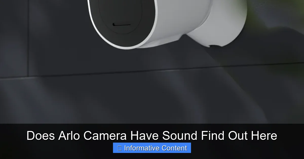 Does Arlo Camera Have Sound Find Out Here