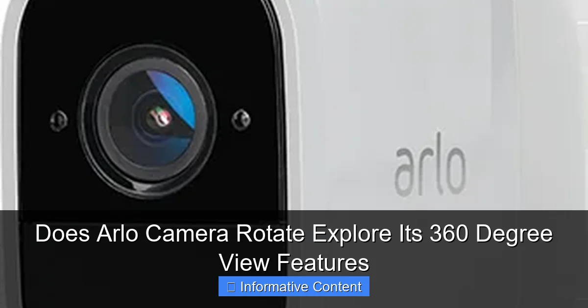 Does Arlo Camera Rotate Explore Its 360 Degree View Features