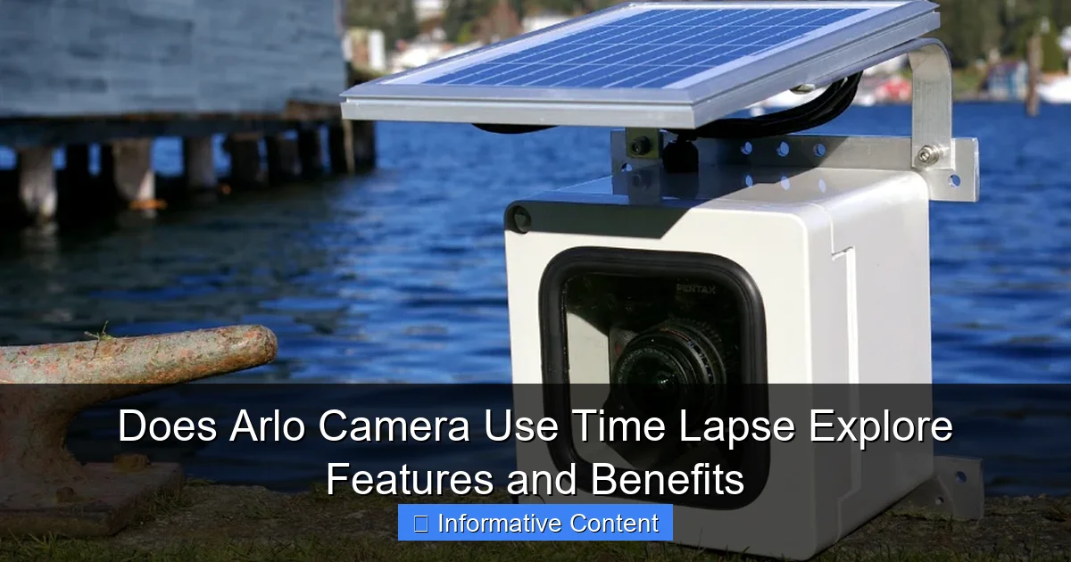 Does Arlo Camera Use Time Lapse Explore Features and Benefits