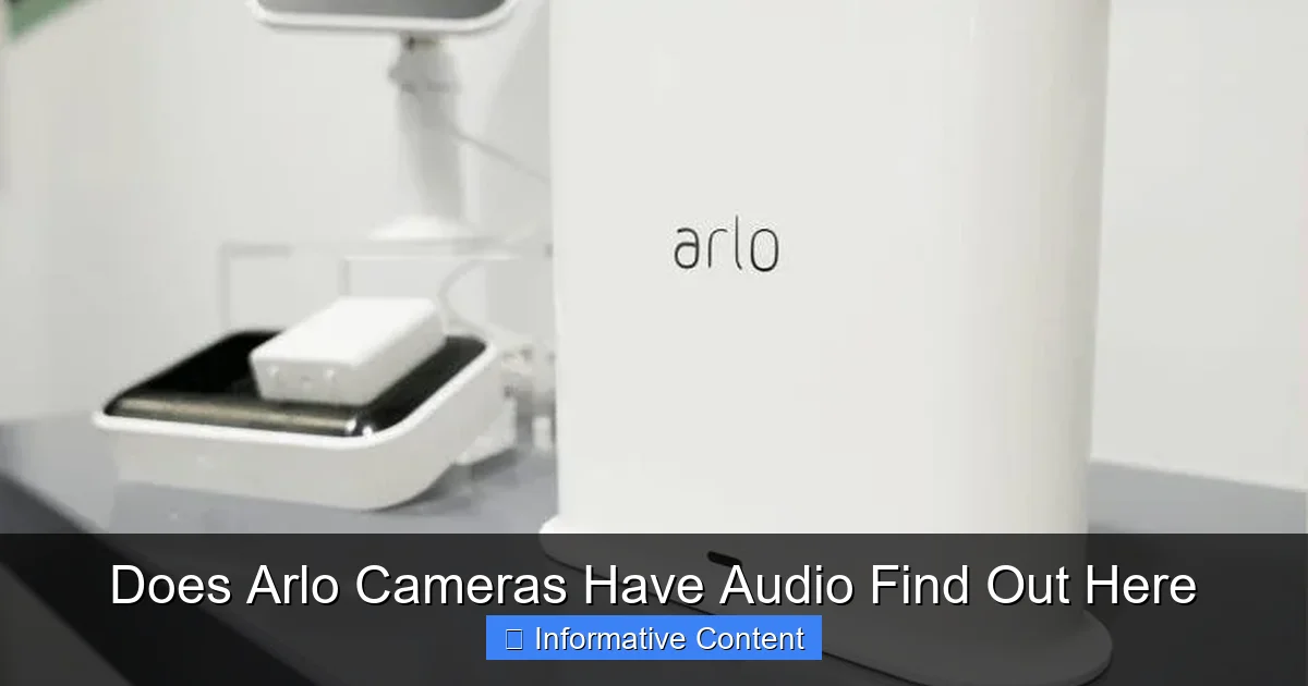 Does Arlo Cameras Have Audio Find Out Here