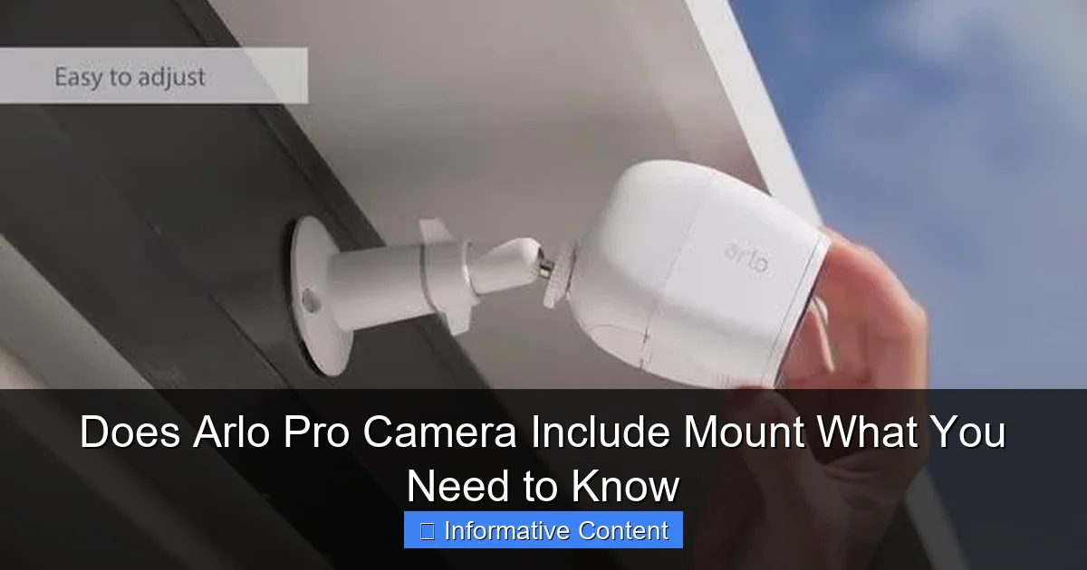 Does Arlo Pro Camera Include Mount What You Need to Know