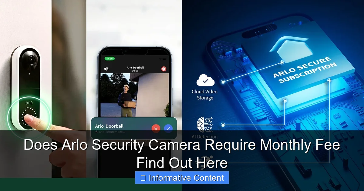 Does Arlo Security Camera Require Monthly Fee Find Out Here