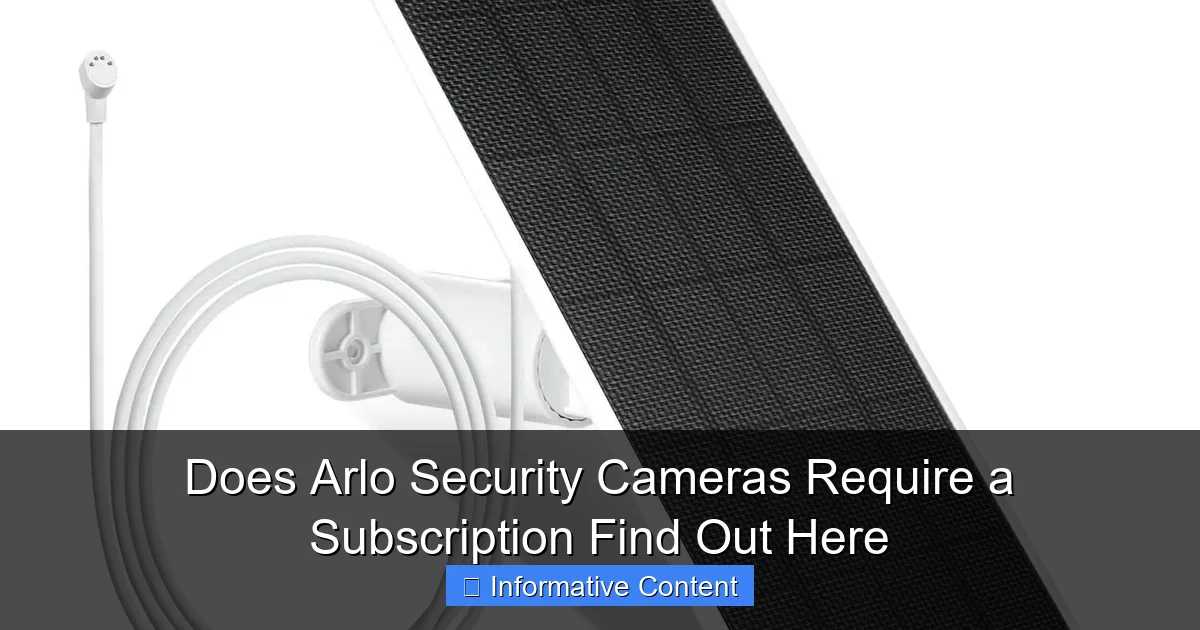 Does Arlo Security Cameras Require a Subscription Find Out Here