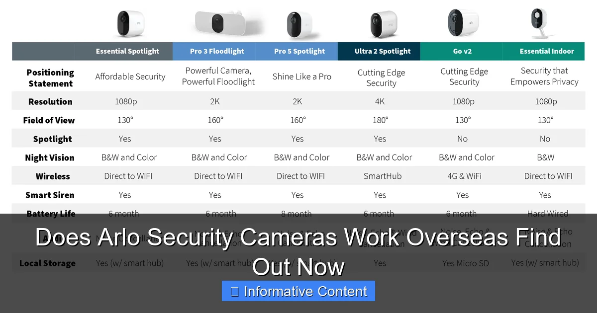 Does Arlo Security Cameras Work Overseas Find Out Now