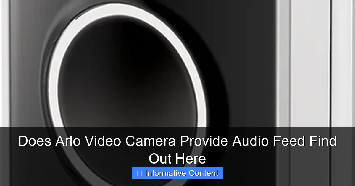 Does Arlo Video Camera Provide Audio Feed Find Out Here