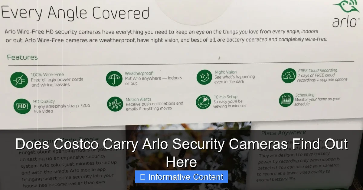 Does Costco Carry Arlo Security Cameras Find Out Here