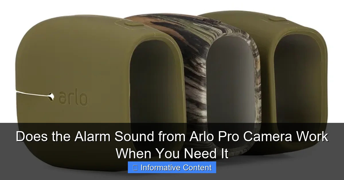 Does the Alarm Sound from Arlo Pro Camera Work When You Need It