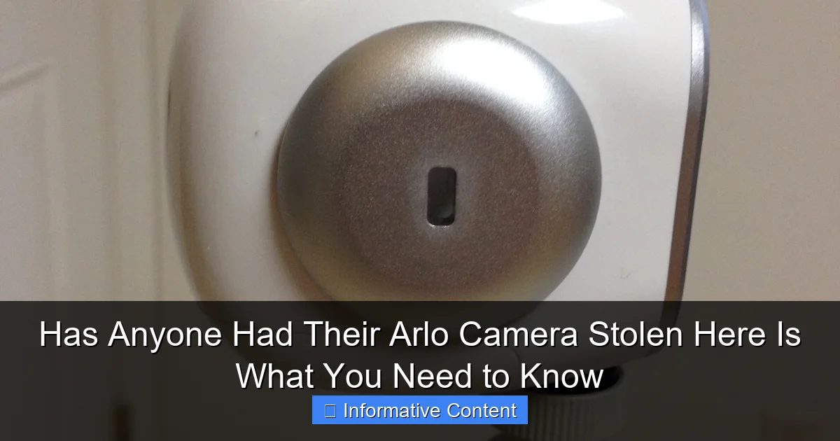 Has Anyone Had Their Arlo Camera Stolen Here Is What You Need to Know