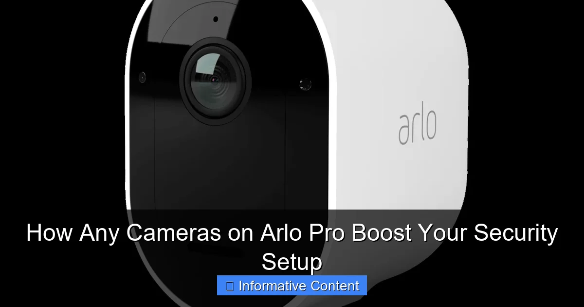 How Any Cameras on Arlo Pro Boost Your Security Setup