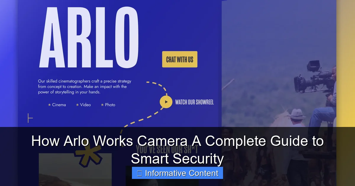 How Arlo Works Camera A Complete Guide to Smart Security