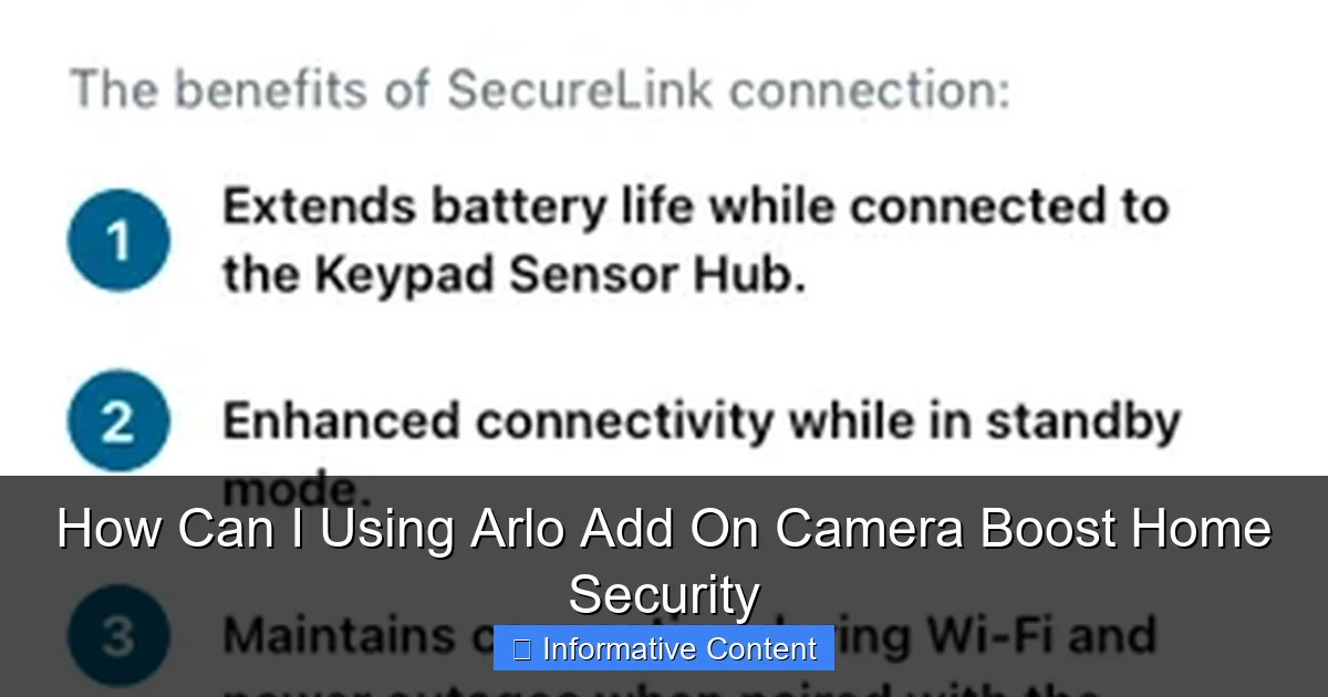 How Can I Using Arlo Add On Camera Boost Home Security