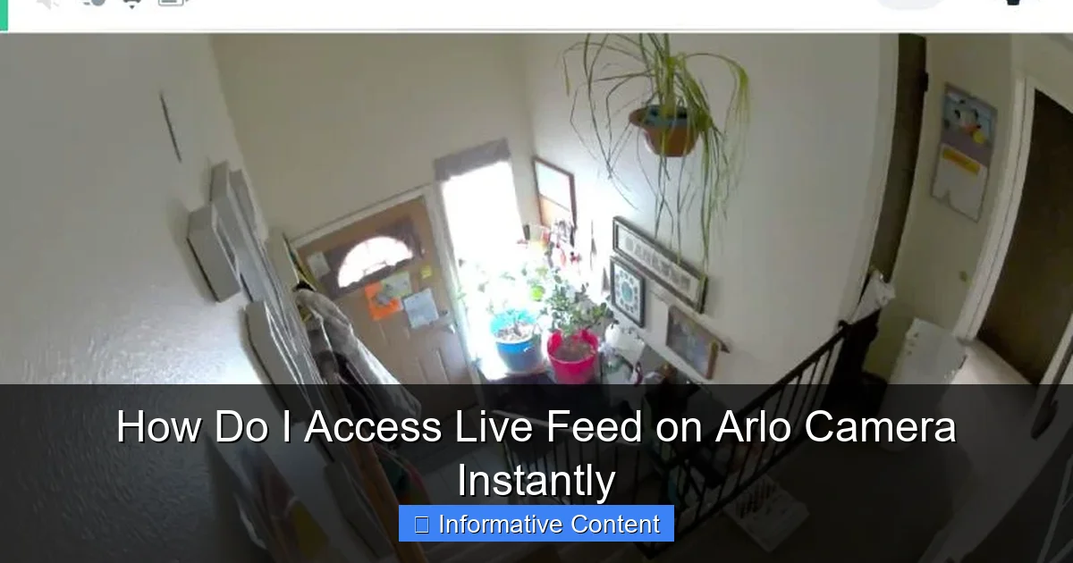 How Do I Access Live Feed on Arlo Camera Instantly
