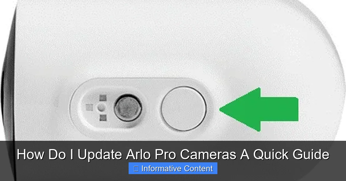 How Do I Update Arlo Pro Cameras A Quick Guide