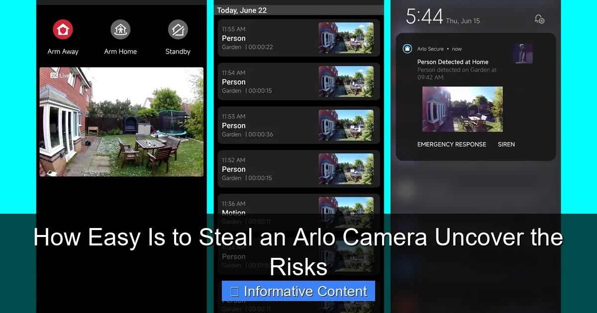 How Easy Is to Steal an Arlo Camera Uncover the Risks