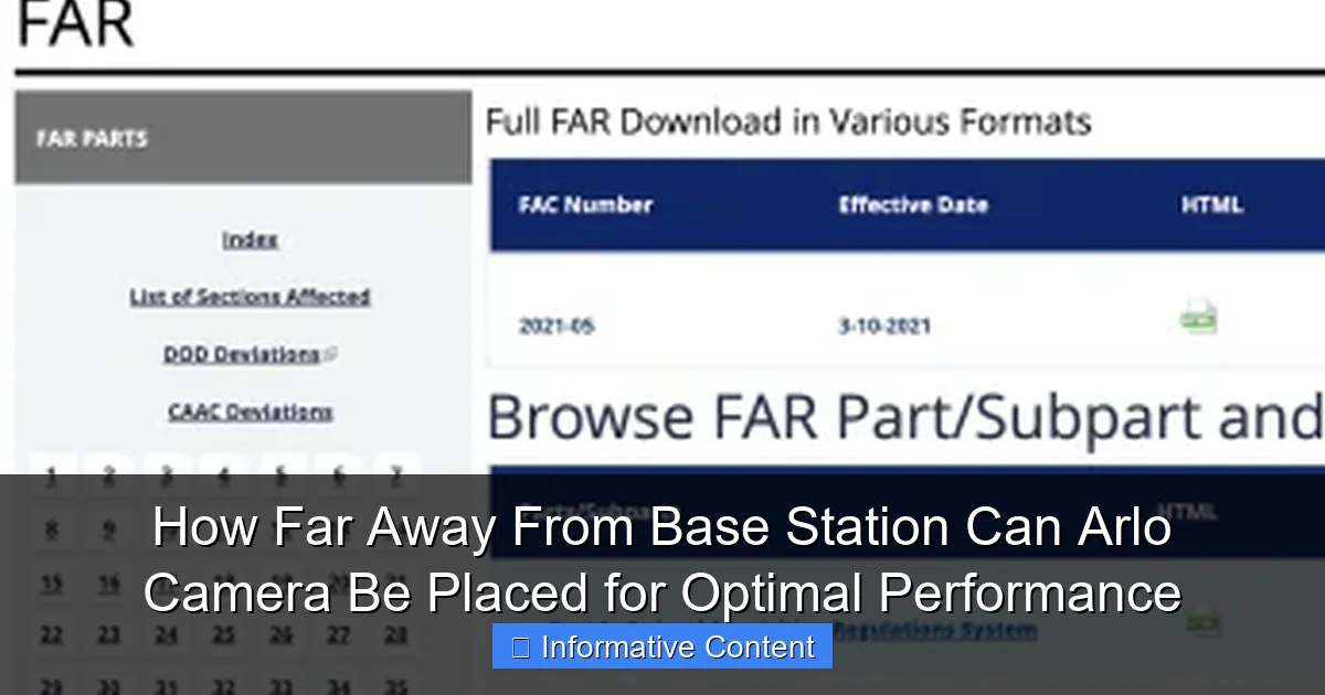 How Far Away From Base Station Can Arlo Camera Be Placed for Optimal Performance
