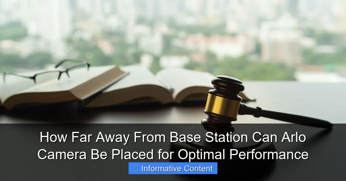 How Far Away From Base Station Can Arlo Camera Be Placed for Optimal Performance