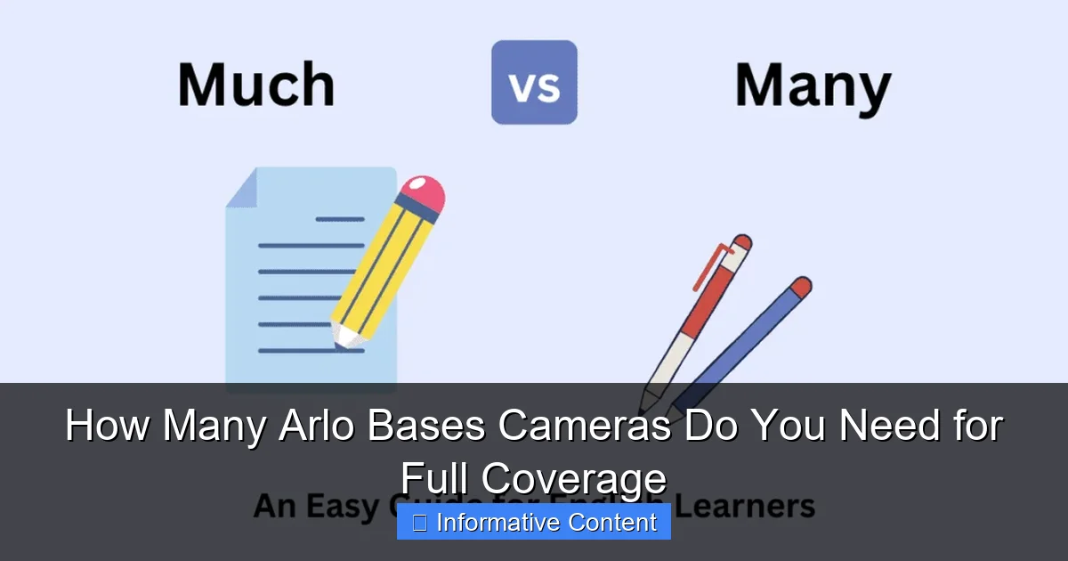 How Many Arlo Bases Cameras Do You Need for Full Coverage