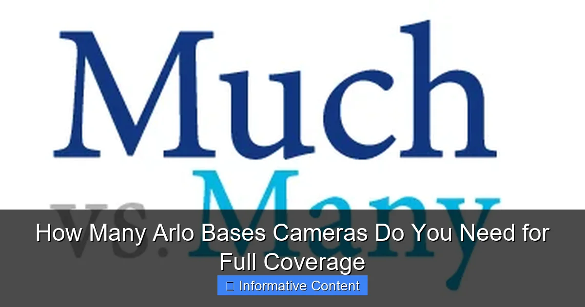 How Many Arlo Bases Cameras Do You Need for Full Coverage