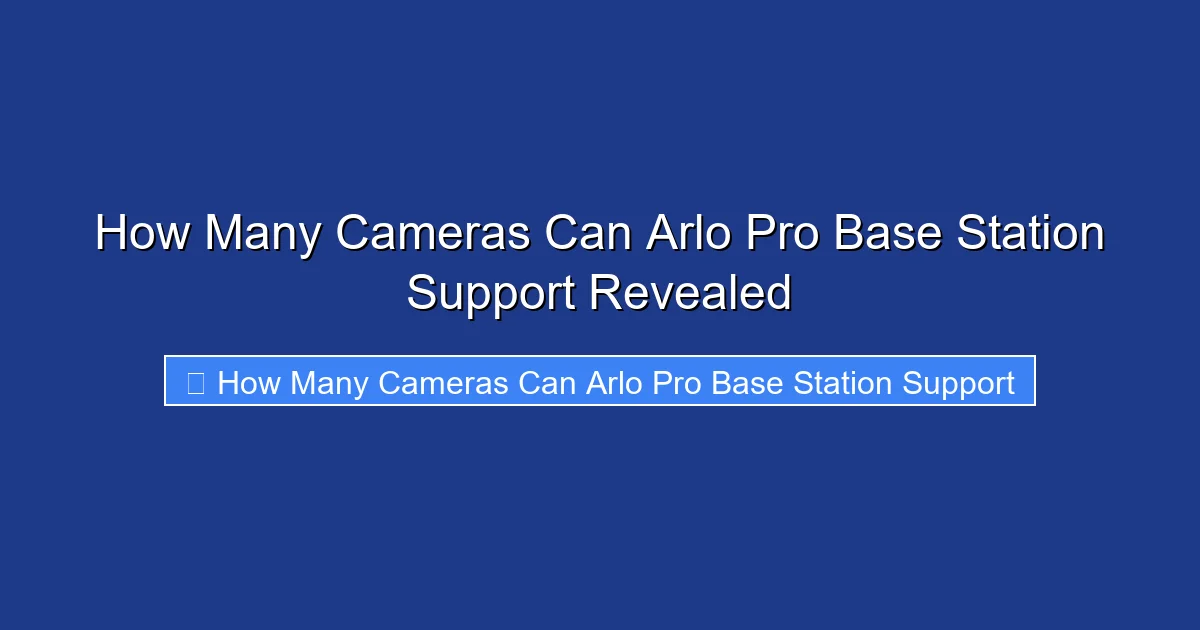 How Many Cameras Can Arlo Pro Base Station Support Revealed