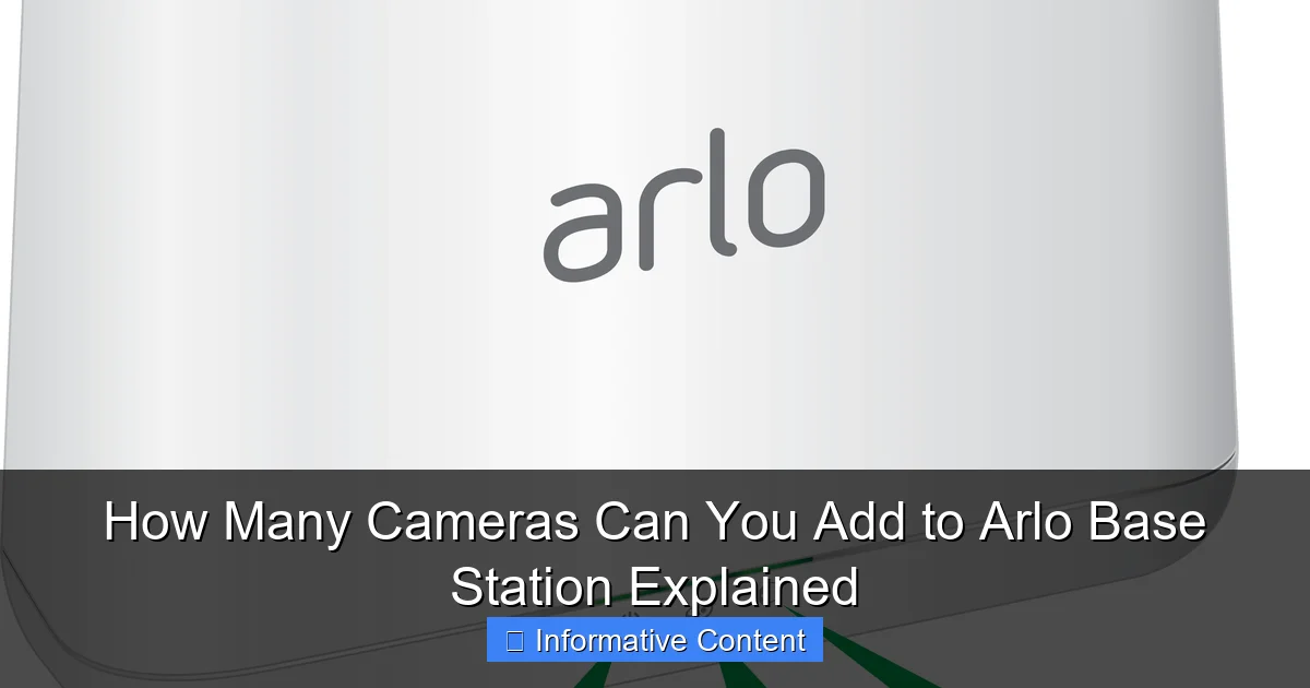 How Many Cameras Can You Add to Arlo Base Station Explained