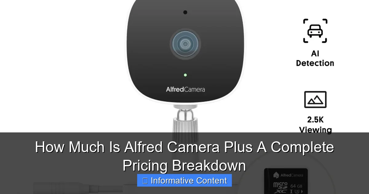 How Much Is Alfred Camera Plus A Complete Pricing Breakdown