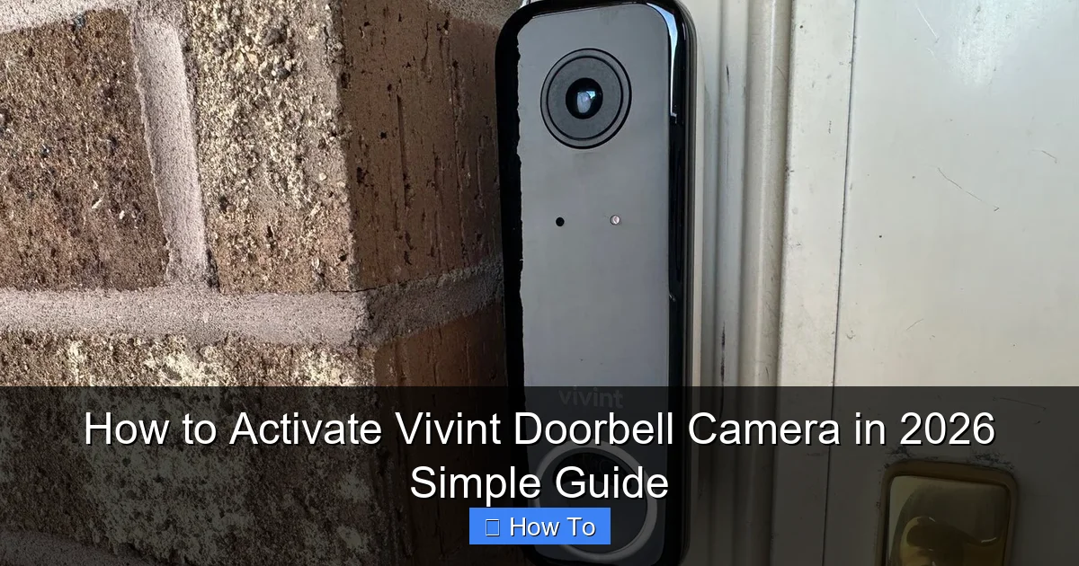 How to Activate Vivint Doorbell Camera in 2026 Simple Guide