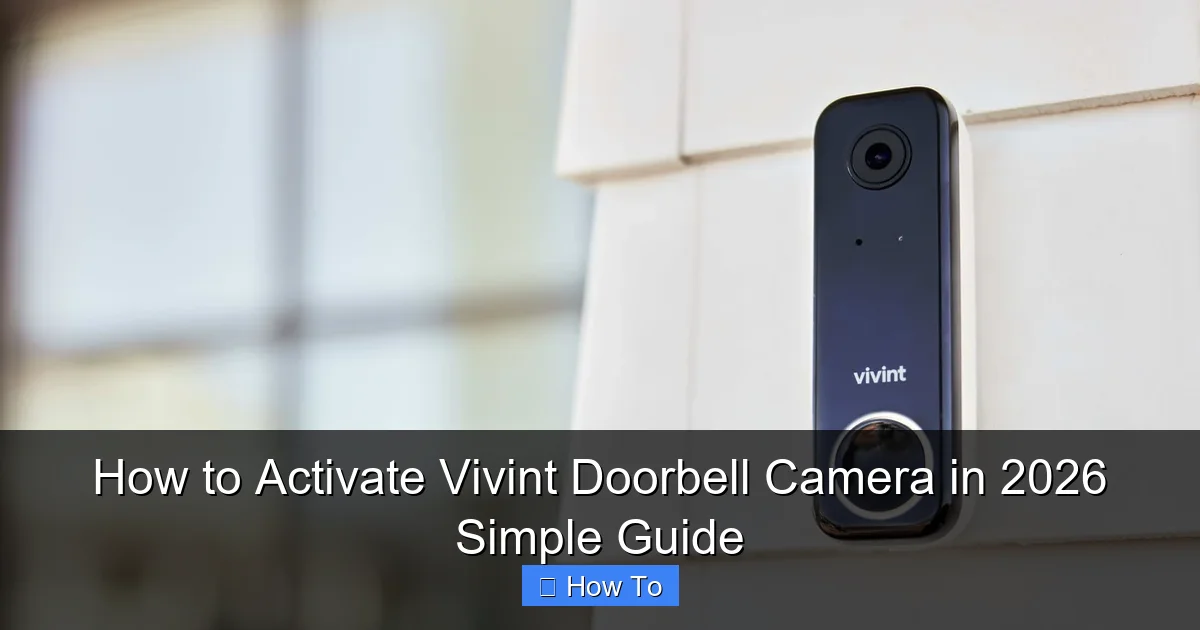 How to Activate Vivint Doorbell Camera in 2026 Simple Guide