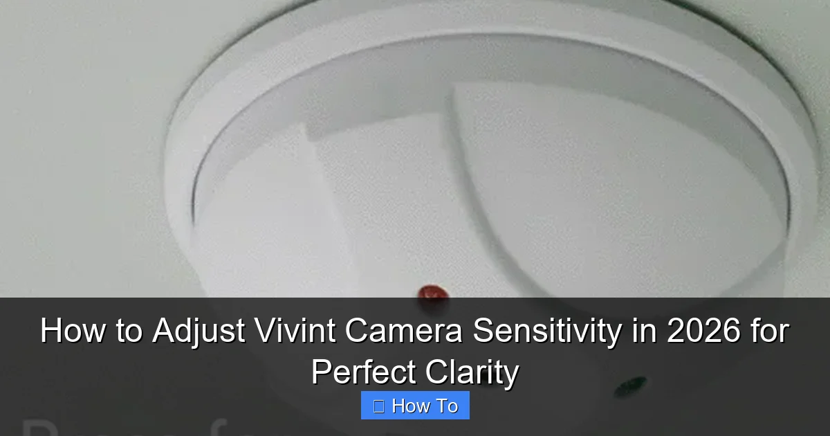How to Adjust Vivint Camera Sensitivity in 2026 for Perfect Clarity