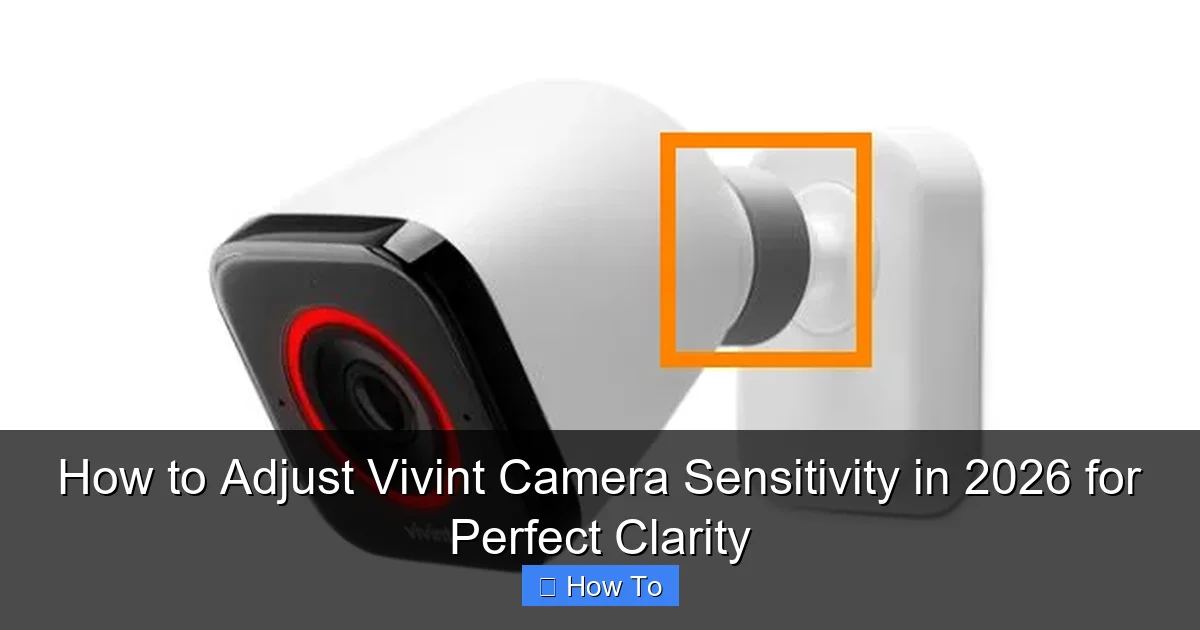How to Adjust Vivint Camera Sensitivity in 2026 for Perfect Clarity