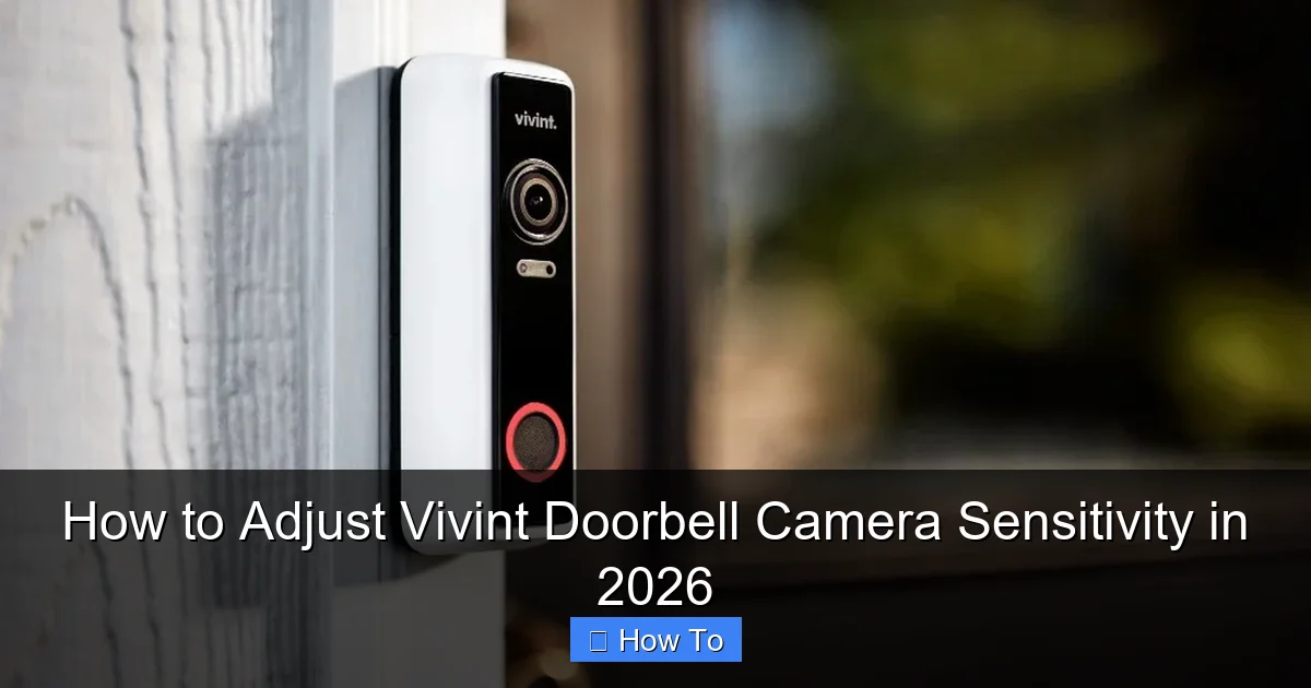How to Adjust Vivint Doorbell Camera Sensitivity in 2026