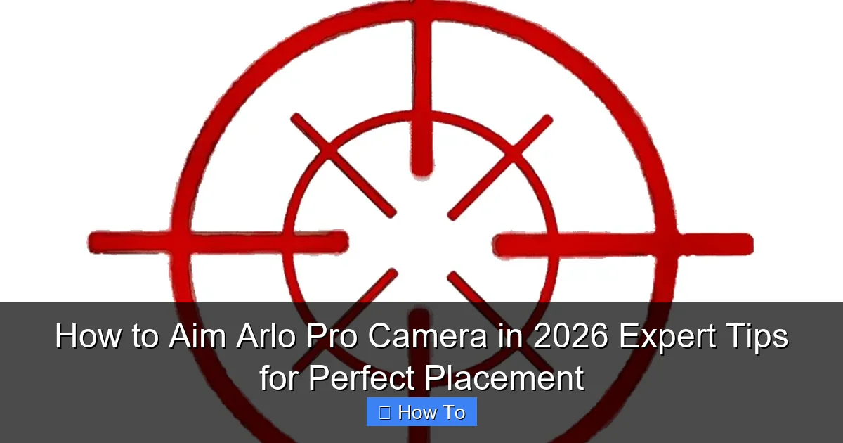 How to Aim Arlo Pro Camera in 2026 Expert Tips for Perfect Placement