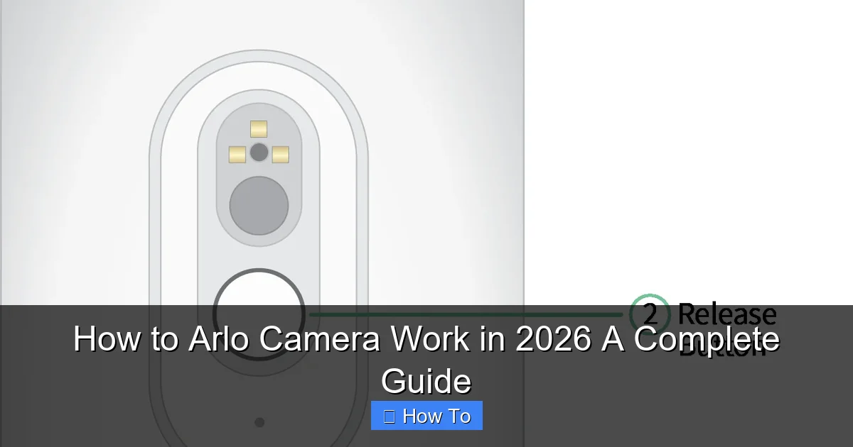 How to Arlo Camera Work in 2026 A Complete Guide