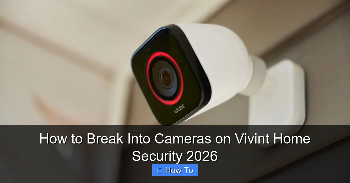 How to Break Into Cameras on Vivint Home Security 2026