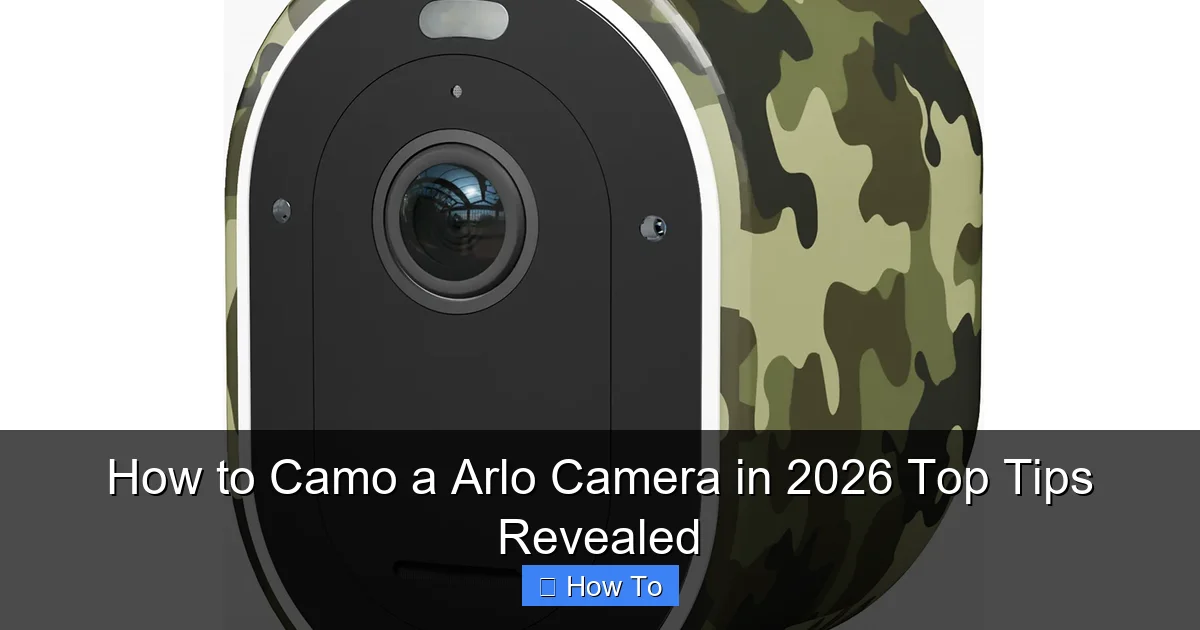 How to Camo a Arlo Camera in 2026 Top Tips Revealed