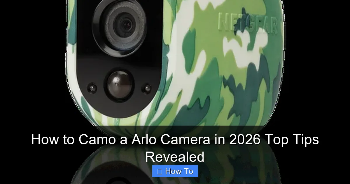 How to Camo a Arlo Camera in 2026 Top Tips Revealed