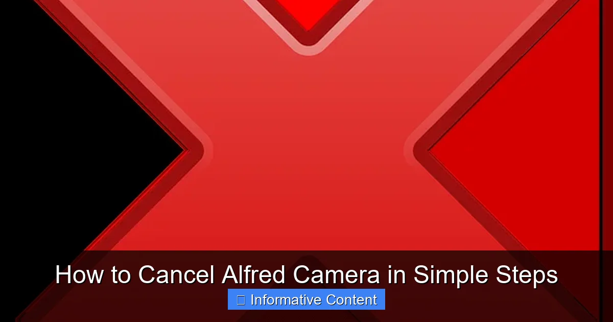 How to Cancel Alfred Camera in Simple Steps