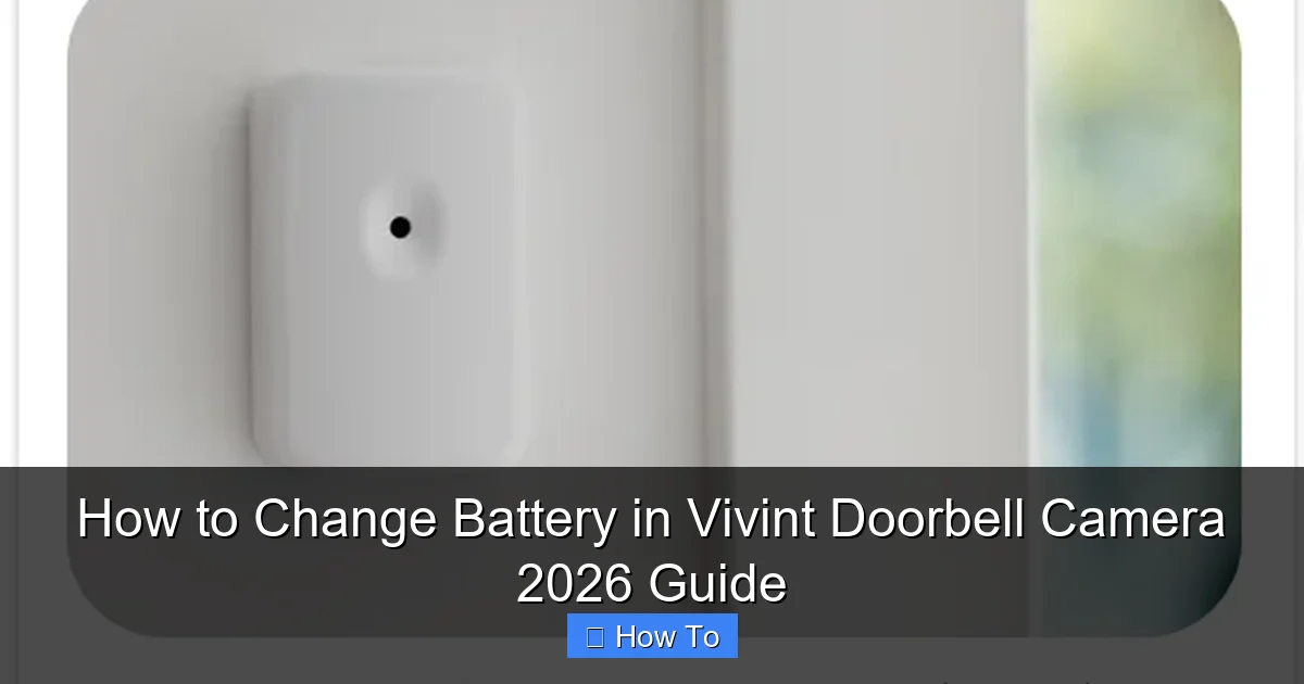 How to Change Battery in Vivint Doorbell Camera 2026 Guide