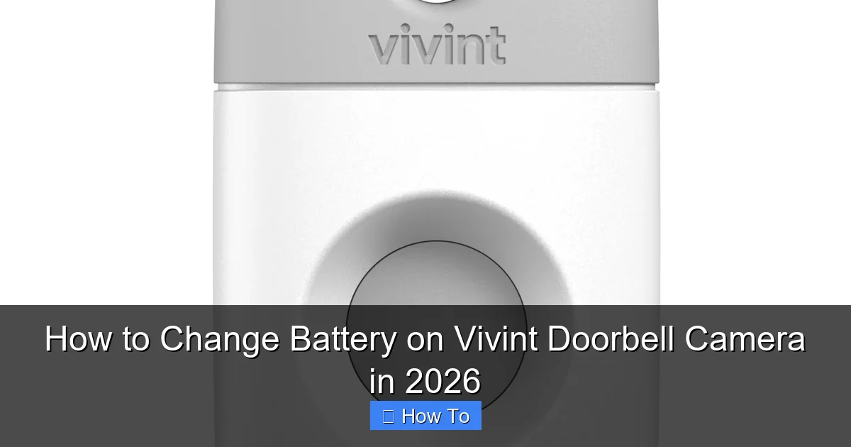 How to Change Battery on Vivint Doorbell Camera in 2026