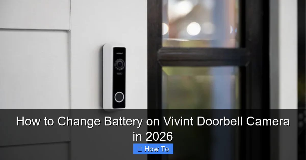 How to Change Battery on Vivint Doorbell Camera in 2026