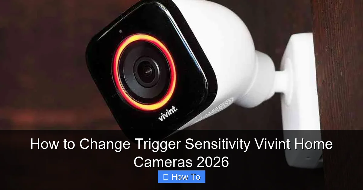 How to Change Trigger Sensitivity Vivint Home Cameras 2026