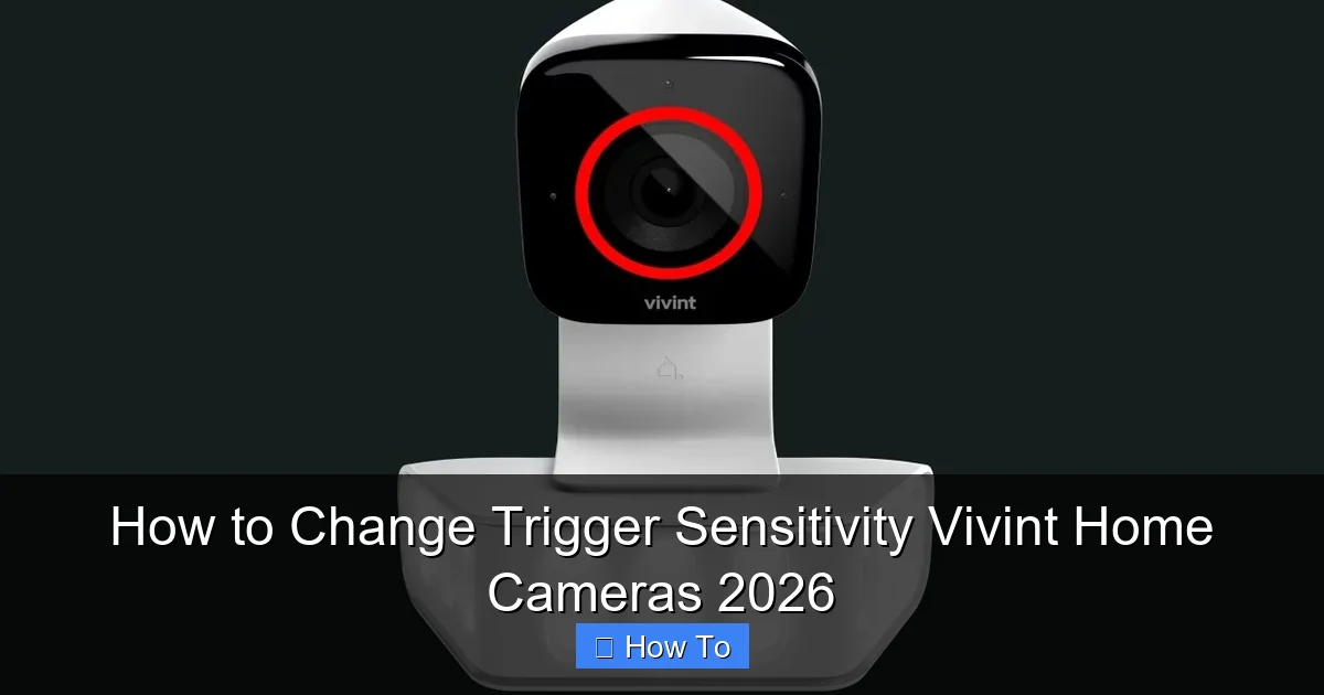 How to Change Trigger Sensitivity Vivint Home Cameras 2026