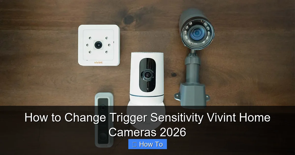 How to Change Trigger Sensitivity Vivint Home Cameras 2026