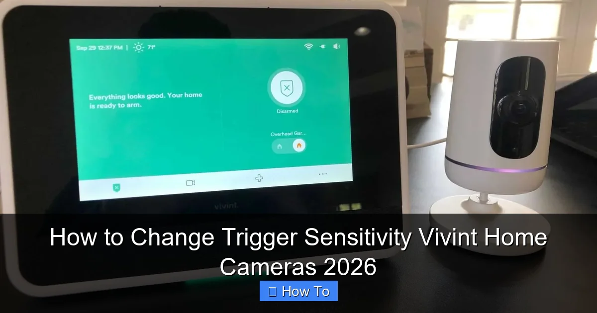 How to Change Trigger Sensitivity Vivint Home Cameras 2026
